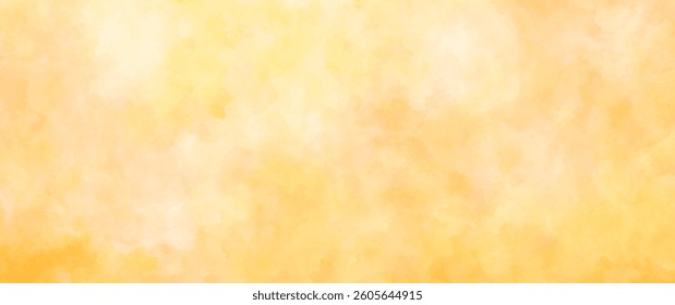 Yellow and orange summer vector watercolor background. Hand drawn wallpaper design for cards, flyers, poster, banner, cover design, invitation cards, prints. Summer heat illustration for design.