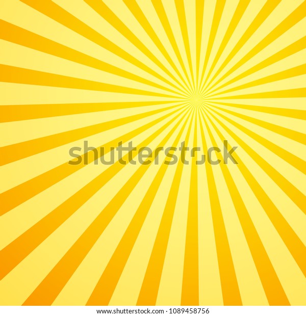 Yellow Orange Sun Rays Vintage Vector Stock Vector (Royalty Free ...