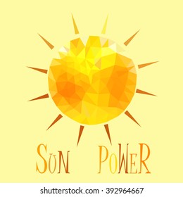 
yellow orange sun with triangles solar energy logo