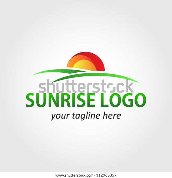 Yellow Orange Sunrise Logo Business Logo Stock Vector (Royalty Free ...