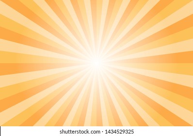 Yellow orange sunshine vector background. Abstract colorful sunburst design wallpaper for template banner business social media advertising. cartoon backdrop. sunlight in summer