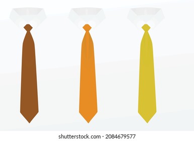 Yellow and orange  tie. vector