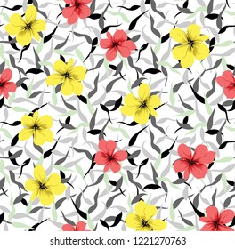 yellow and orange vector flowers on Leaf background