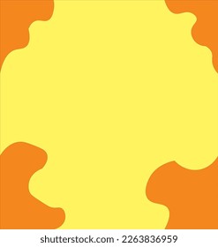 yellow with a orange wave at corner, background