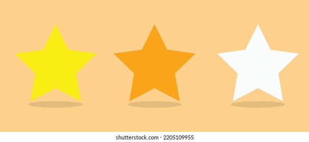 la ilustración de estrella de vector amarillo, naranja y blanco con eps 10 puede ser un elemento para varios proyectos.