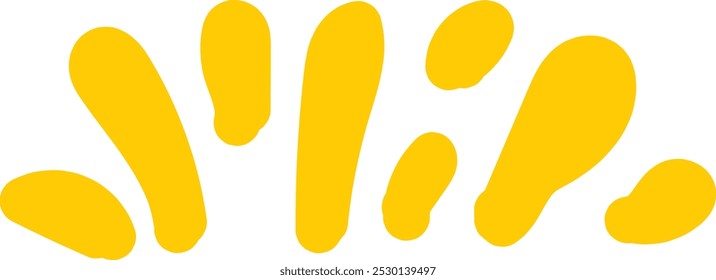 yellow Organic Squiggle Illsutration Set