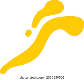 yellow Organic Squiggle Illsutration Set