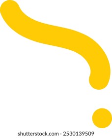 yellow Organic Squiggle Illsutration Set