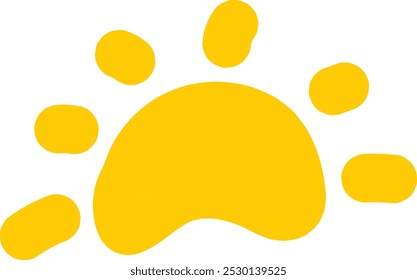 yellow Organic Squiggle Illsutration Set