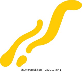 yellow Organic Squiggle Illsutration Set