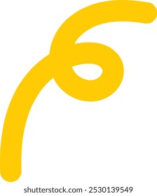 yellow Organic Squiggle Illsutration Set