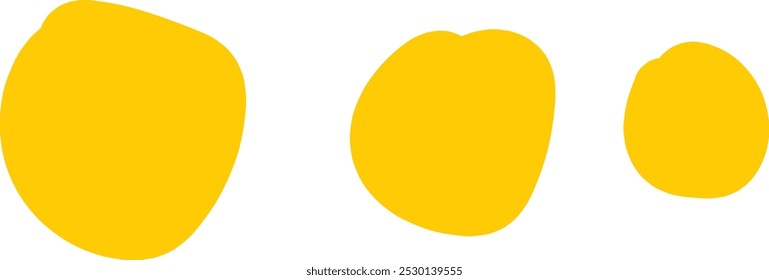 yellow Organic Squiggle Illsutration Set