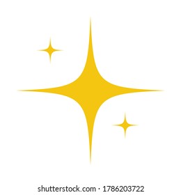 Yellow original bright stars sparkle icon. Glowing light effect star. Vector Illustration EPS10