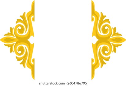 a yellow ornament border design