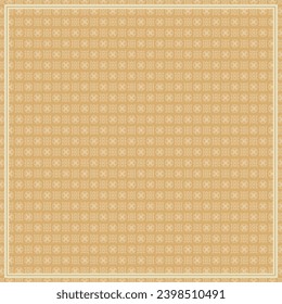 Yellow ornament scarf pattern design. Elegant hijab motifs