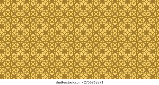 Yellow Ornamental Geometric Seamless Pattern Background Texture