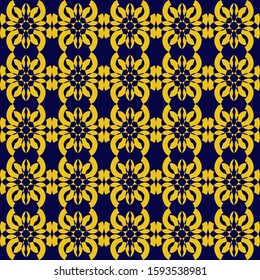 yellow  ornamental repeat pattern.vector.seamless print