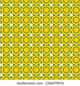 Yellow ornamental seamless pattern 