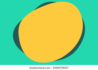 Yellow or other loose circle frame on green background