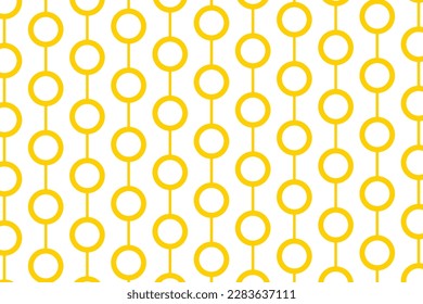 Yellow outline circle and line pattern. Vector background.