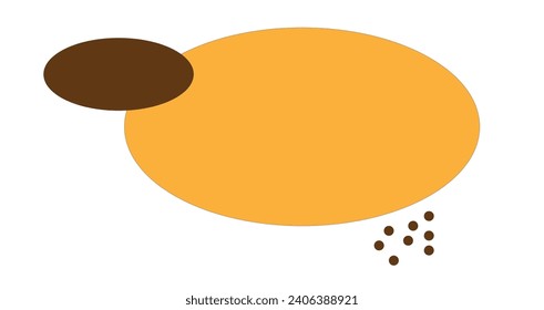 yellow oval and brown oval