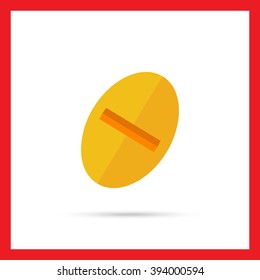Yellow oval pill