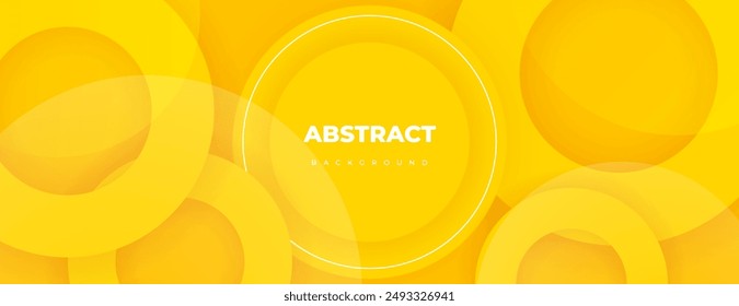 yellow overlapping circles abstract background. great for banner, poster, presentation, etc.