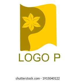 the yellow "P" letter logo is suitable for corporate emblems and others