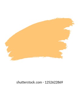 Yellow paint brushstroke ink sketch drawing created in handmade technique  Quick   easy recolorable graphic element in technique vector illustration