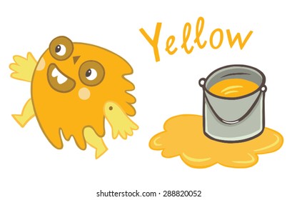 yellow paint as a funny man