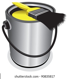 Yellow Paint Pot