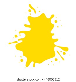 yellow paint stain isolated icon design, vector illustration  graphic 