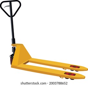 yellow pallet truck 2500 kg double front wheel 
