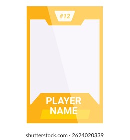 Yellow panel interface element showing player name for video game stream design