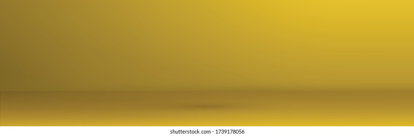 Yellow panoramic studio fon with white glow