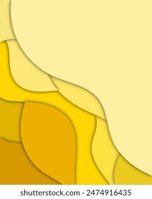 Yellow paper cut background with copy space for graphic design element