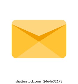 Yellow paper envelope mail icon vector design