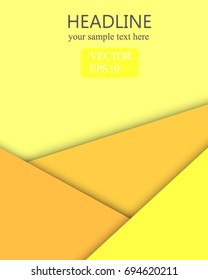 yellow paper flyer vector design