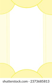 Yellow paper frame with white background