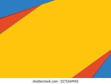 Yellow paper layer abstract background. Paper cut layered with space for text.
