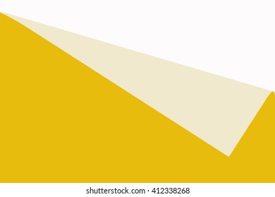 yellow paper with page curl set over white