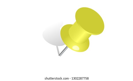 Yellow paper pin vector