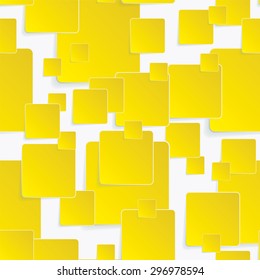 Yellow paper square background. EPS10 vector illustration