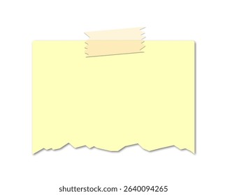 Yellow Paper Sticky Note with Tape	