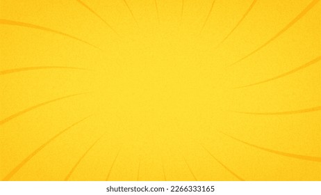 Yellow Paper Texture Sun Rays Vintage Background. Vector illustration 