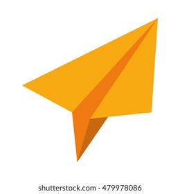 yellow paperplane design