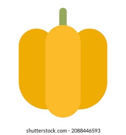 yellow paprika clip art vector illustration