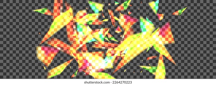 Yellow Particle Background Transparent Vector. Element Brilliant Illustration. Shine Night Design. Glow Celebrate. Twinkle Concept Wallpaper.