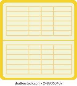 Yellow passbook vector illustration material