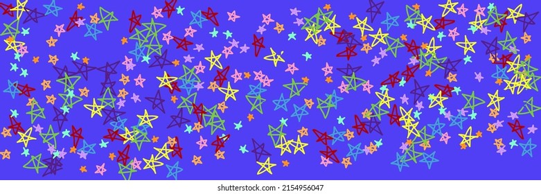 Yellow Pastel Dark Vibrant Bright Turquoise Red Illustration. Multicolor Orange Rainbow Chaotic Kids Purple Stars Handdrawn Stars. Violet Childish Naive Colorful Pink Vivid Green Mint Wallpaper.